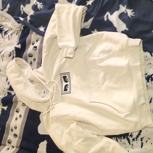 OBEY embroidered Eyes logo fleece hoodie - Medium - Cream